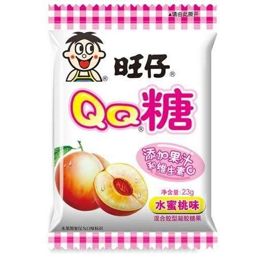 旺旺 水蜜桃味qq糖 23g/袋 1000000.00个 新品