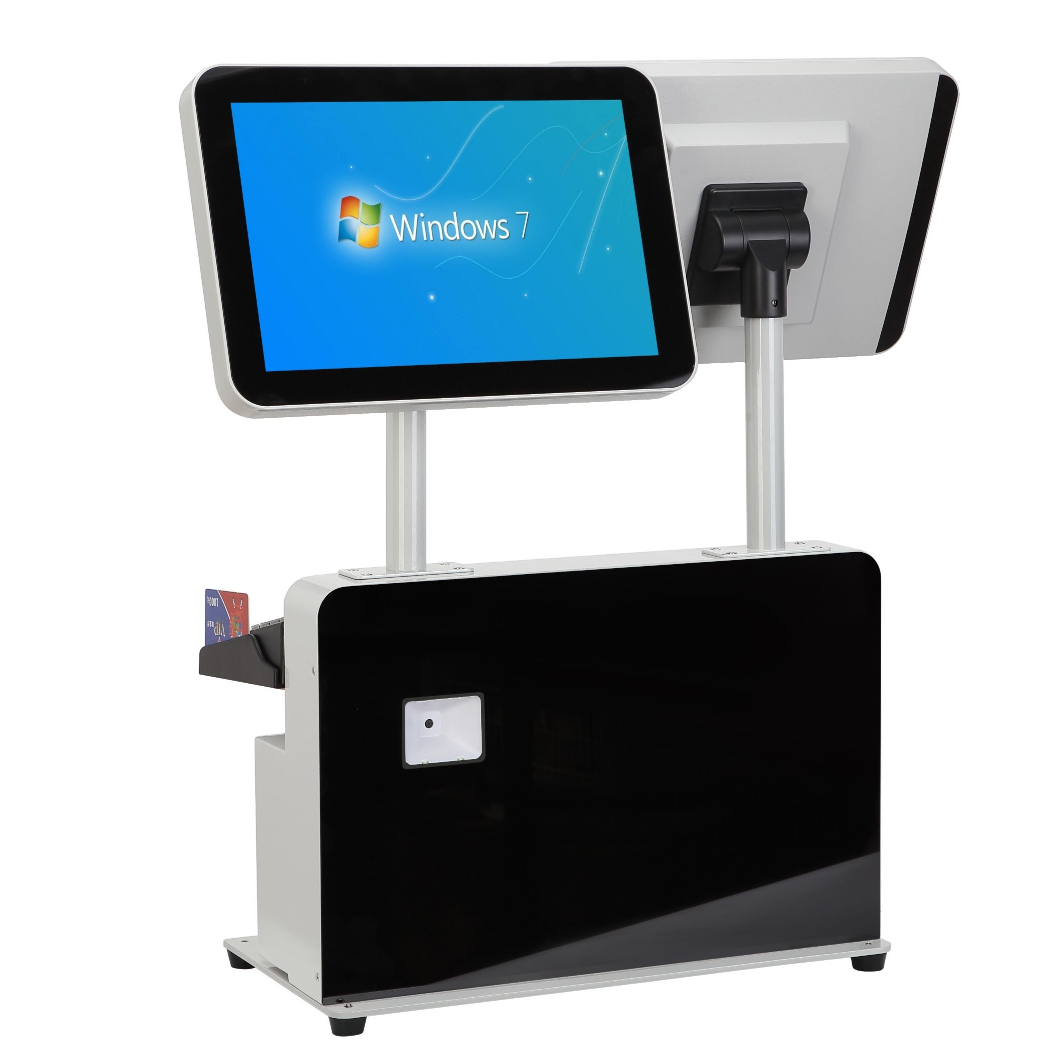 双屏过道收银机一体机pos收款机超市扫描收银系统 1000.00个