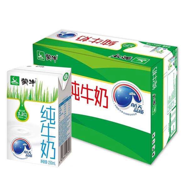 250ml蒙牛小纯牛奶 956.00瓶